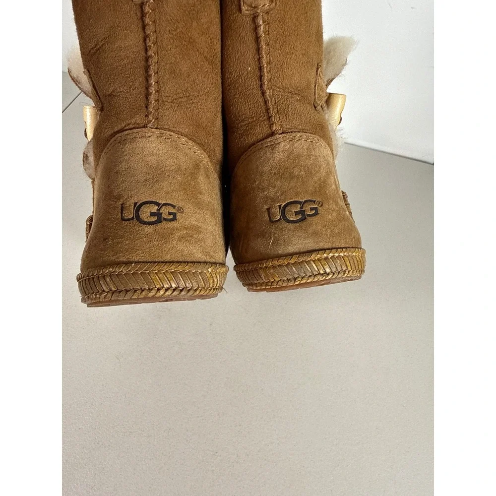 UGG Australia Isadora Chestnut Suede Shearling Toggle Boots 1007755 Womens 9